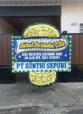 Papan Bunga Duka di Binong